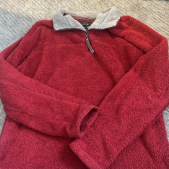 American Outdoor Co. True Grit Red Half Zip - Picture 1 of 6